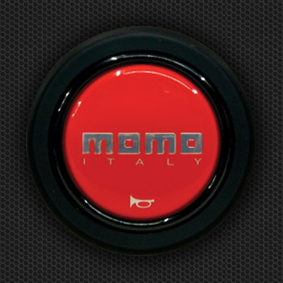 Bouton de klaxon MOMO Glossy Red Chromed logo